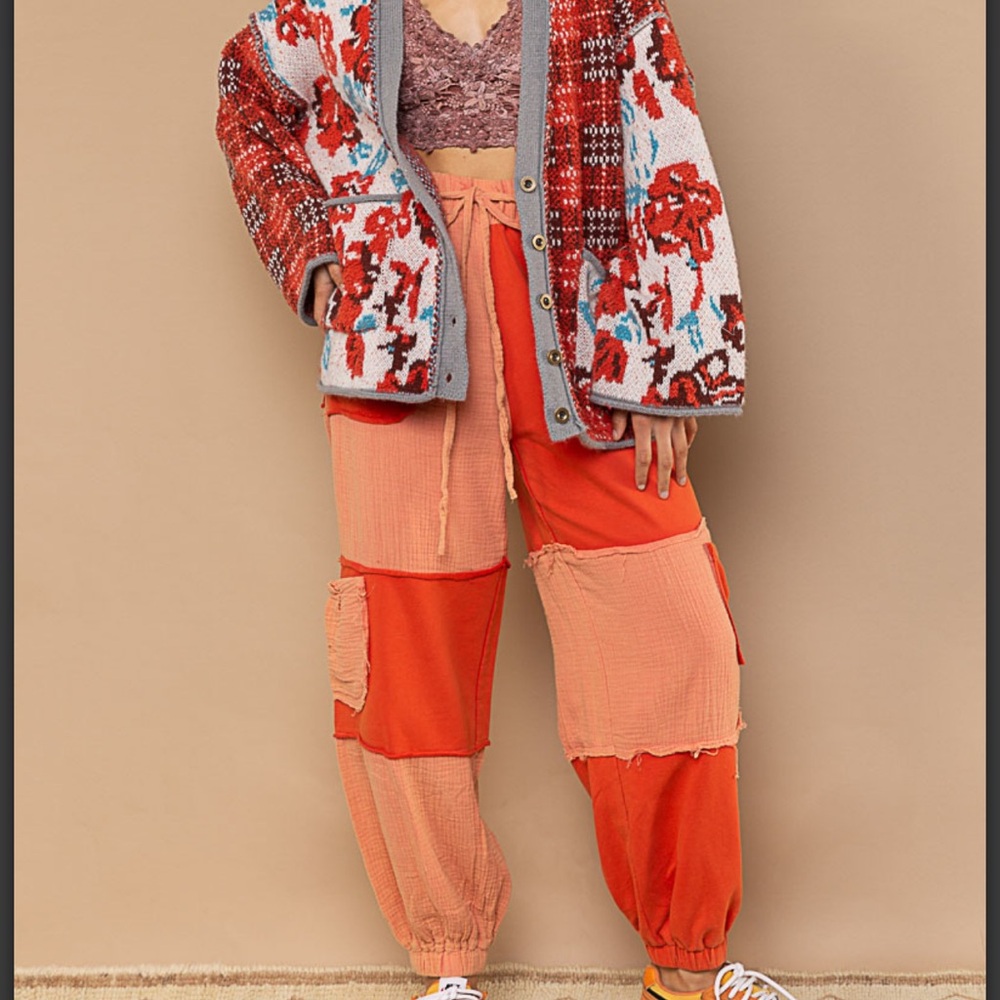 BP20❤️🧡Re-ordered! POL powerful cinnamon+cream floral cardi perfect4 day2date! - Picture 7 of 13